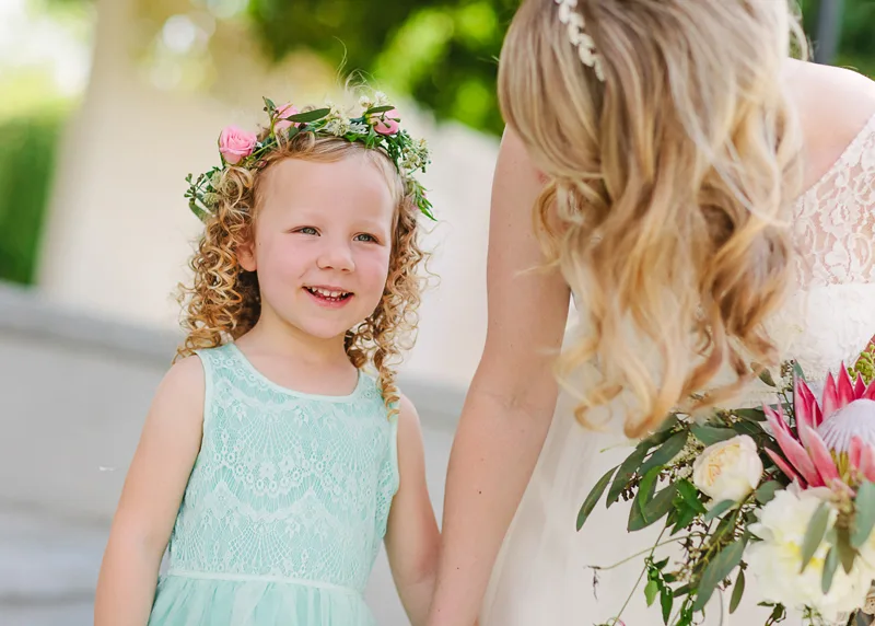Flower girl with headpiece